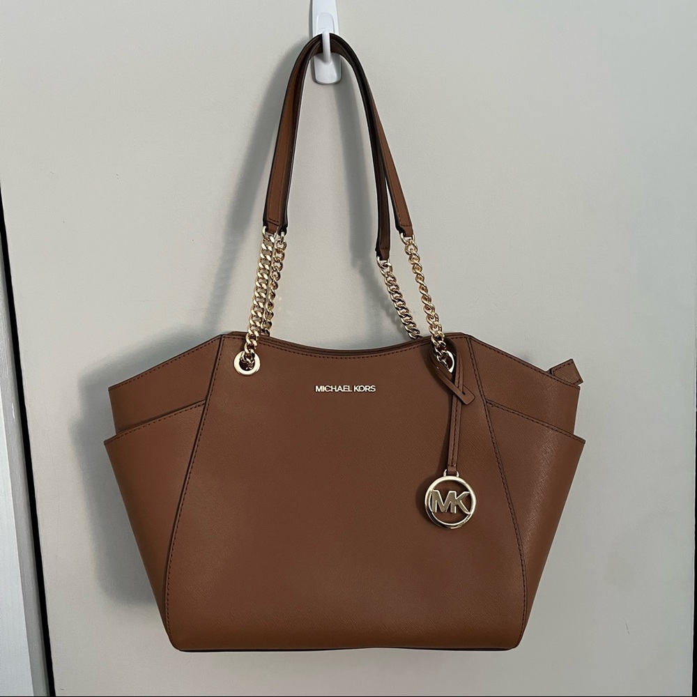 Michael Kors Jet Set Large Chain Strap Tote Bag Purse